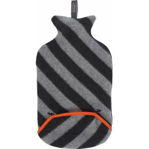 Warm water kruik - Met zachte hoes grijs / zwart