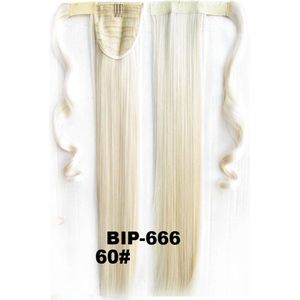 Wrap Around paardenstaart, ponytail hairextensions straight blond - 60#