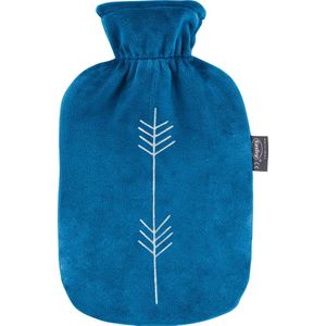 Warm water kruik - Met zachte hoes blauw / glitter