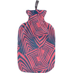 Warm water kruik - Met zachte hoes rood / blauw