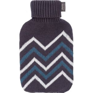 Warm water kruik - Met gebreide hoes antraciet