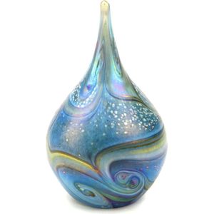 Urnencenter© Sea Blue Drop Urn - Urn voor as - Gedenkartikel - Gedenksteen - Urn Hond - Urn Kat - Urn Dierbare