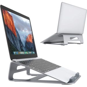 HN® Aluminium Laptop standaard | Laptopstand macbook Air, Pro en notebook | Universeel Bureau stand Rubber inlay | iPad, Asus, HP, ACER, Microsoft, Lenovo, Windows surface