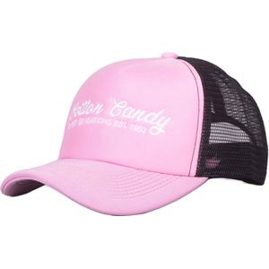 Cotton Candy - Trucker Cap Baby Pink / Black Mesh