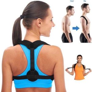 Postuur Houding Corrector - Professionele Rugbrace - Schouderbrace - One Size - Houdingscorrector - Verstelbare Rug Brace - Zwart - tegen Rugklachten - Fitness - Physio