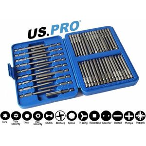 Bitset / Bittenset met 75 mm lange security bits 50-delig