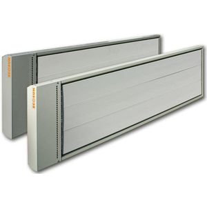 Ecosun - Terrasverwarmer - Loodsverwarming - Hoge-temperatuur stralingspaneel - Infrarood industriele verwarming - Wit - 3000Watt