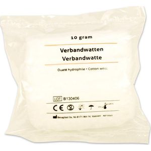 Bevaplast - Witte Verbandwatten - 10 gram - EHBO / BHV watten - zigzag gevouwen