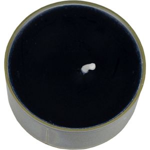 Waxinelichtjes zwart groot set van 3 - Kaarsen - Paraffine - 6cm