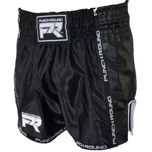 PunchR Kickboks Broekje Matte Carbon Zwart Wit - M