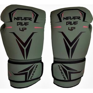 PunchR™ Never Give Up Bokshandschoenen Groen Zwart 10 OZ