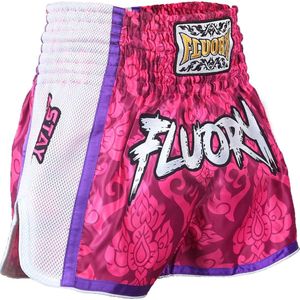 Fluory Muay Thai Kickboxing Shorts Roze Rood MTSF64 - S