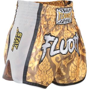 Fluory Muay Thai Kickboxing Shorts Geel MTSF64