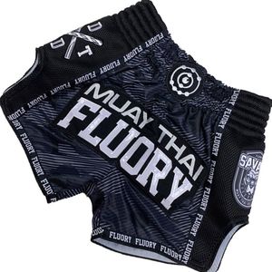 Fluory Muay Thai Kickboxing Shorts Camo Stripe Zwart MTSF86 - XS