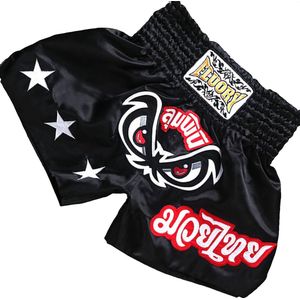 Fluory Muay Thai Kickboxing Short Bad Eyes Zwart MTSF03 - XS