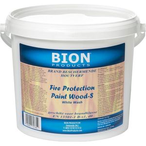 Brandwerende verf - Fire Protection Paint - Wood-S White Wash 2,5 kg - Brandvertragende verf voor onbehandeld hout