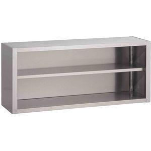 Gastro-Inox RVS Open Wandkast 1600(l)x400(d)x600(h)mm, Gastro-Inox 303.136