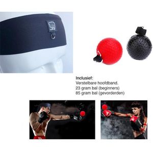 Box Reflex Bal - Hoofd Boxbal Reflexbal Kickboks Workout Speed Ball Punch Trainer Hoofdband - met 2 ballen