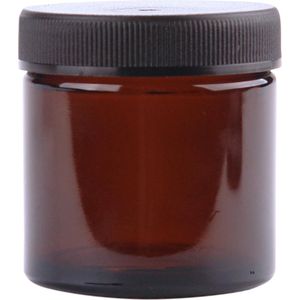 Lege Zalfpotjes / Crèmepotjes 60ml met deksel 72 stuks amber glas zalfpot met deksel
