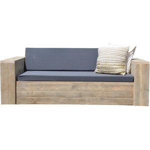 Wood4you - Loungebank Washington - Industrial wood - incl kussens 210 cm