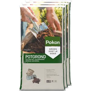 Pokon Universele Potgrond - 25x40l - Voor binnen en buiten - 60 dagen voeding - Potgrond universeel - Pallet 1000L