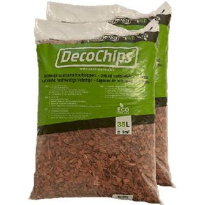 40 x 35L DecoChips Houtsnippers Red