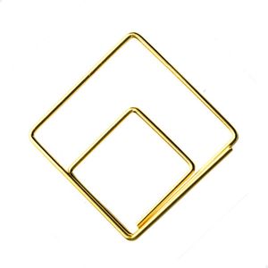 Paperclips vierkant 25 mm | Goud | 50 stuks
