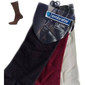 Embrator 5-pack Klassieke mannen Sokken donker bruin/donker rood/beige