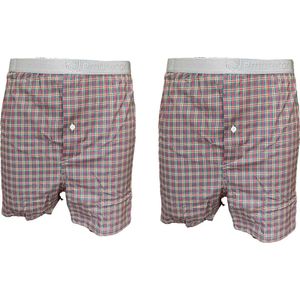 Embrator mannen Boxershorts 2-stuks geruit maat 3XL