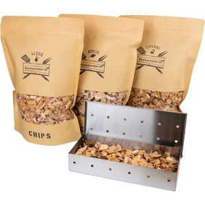 Chips Assortiment met Smoker Box | BBQ | Rookhout | Kadopakket