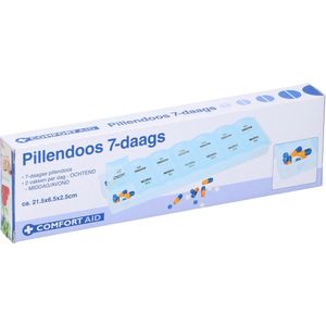 Nederlandse 7-Daagse Pillendoos - Compact - 2 Rijen - Ochtend - Avond - Comfort Aid