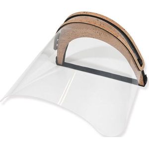 Gelaatsscherm - Plastic/Kurk - Transparant - Bruin - 1 stuks