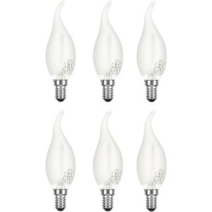 6 stuks | Ledmaxx LED Tip Kaarslamp 4W 420lm 2200K Mat Dimbaar | E14 | Zeer Warm Wit | 4 watt | 15.000 Branduren