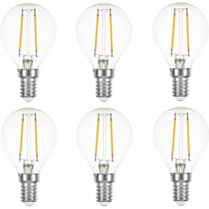 6 stuks | Ledmaxx LED Kogellamp 2W 250lm 2700K Helder Niet-Dimbaar | E14 | Extra Warm Wit | 2 watt | 15.000 Branduren