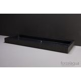 Forzalaqua Palermo wastafel 100.5x51.5x9cm Rechthoek 0 kraangaten Natuursteen Graniet gezoet & gebrand 8010270