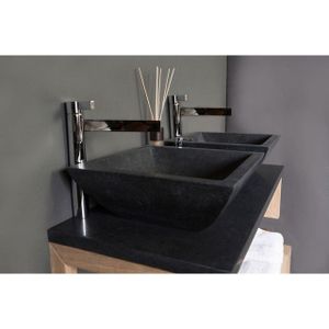 Forzalaqua Waskom Siracusa 40 x 40 cm Graniet Gezoet