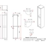 Kolomkast forzalaqua gela 38x35x180 cm 2 deuren noten pure walnut