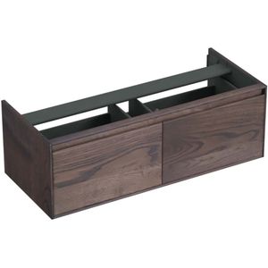 Onderkast Forzalaqua Reno 120x51x40 Cm 2 Lades Softclose Eiken Charcoal