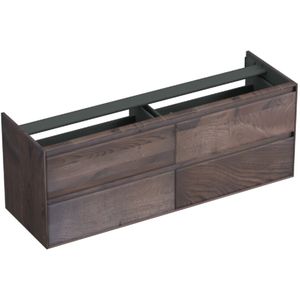 Onderkast Forzalaqua Reno 160x51x60 Cm 4 Lades Softclose Eiken Charcoal