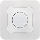 LED Dimmer - 230V - Inbouw Enkel Knop - 1-300W - Incl. Afdekraam - Wit