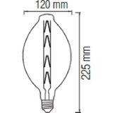 LED Lamp - Design - Elma - E27 Fitting - Titanium - 8W - Warm Wit 2400K