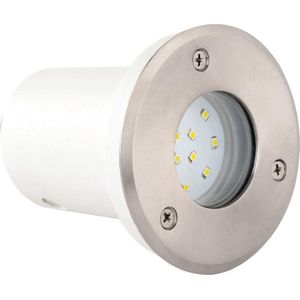 LED Grondspot - Inbouw Rond 1.2W - Waterdicht IP67 - Wit - RVS - Ø95mm