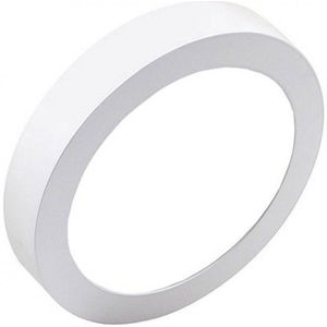 LED Downlight Pro - Aigi - Opbouw Rond 20W - Helder/Koud Wit 6000K - Mat Wit - Ø247mm