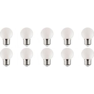 LED Lampe 10er Pack - Romba - Weiß Farbig - E27 Sockel - 1W