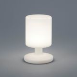 LED Tafellamp - Trion Barbary - Rond - Wit - Kunststof - Spatwaterdicht - USB Oplaadbaar