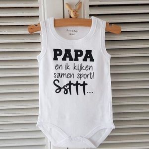 baby romper met tekst papa en ik kijken sport formule 1 voetbal cadeau voor zwangerschap