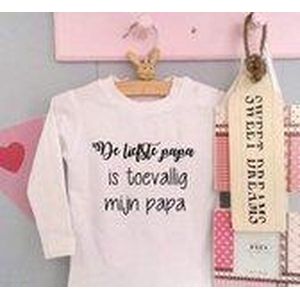 Shirtje baby tekst papa eerste vaderdag liefste baby shirt tekst voor jongen of meisje cadeau aankondiging bekendmaking zwangerschap