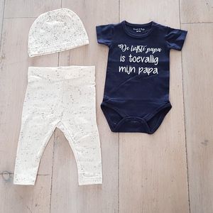 MM Baby rompertje met tekst papa cadeau geboorte meisje jongen set met tekst aanstaande zwanger kledingset pasgeboren unisex Bodysuit | Huispakje | Kraamkado | Gift Set eerste Vaderdag liefste
