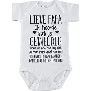 Baby romper cadeau tekst papa zwangerschap bekendmaking aankondiging voor de liefste aanstaande geboorte gaat worden jullie worden zwangerschapsaankondiging je wordt vader eerste Vaderdag kort 56