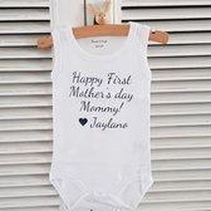 romper baby met tekst eerste moederdag mama